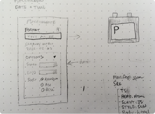 Sketch of interface